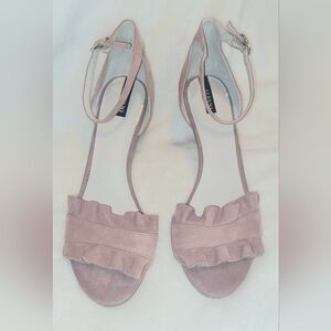 Alfani Pink/Mauve Ruffle Strap Heels